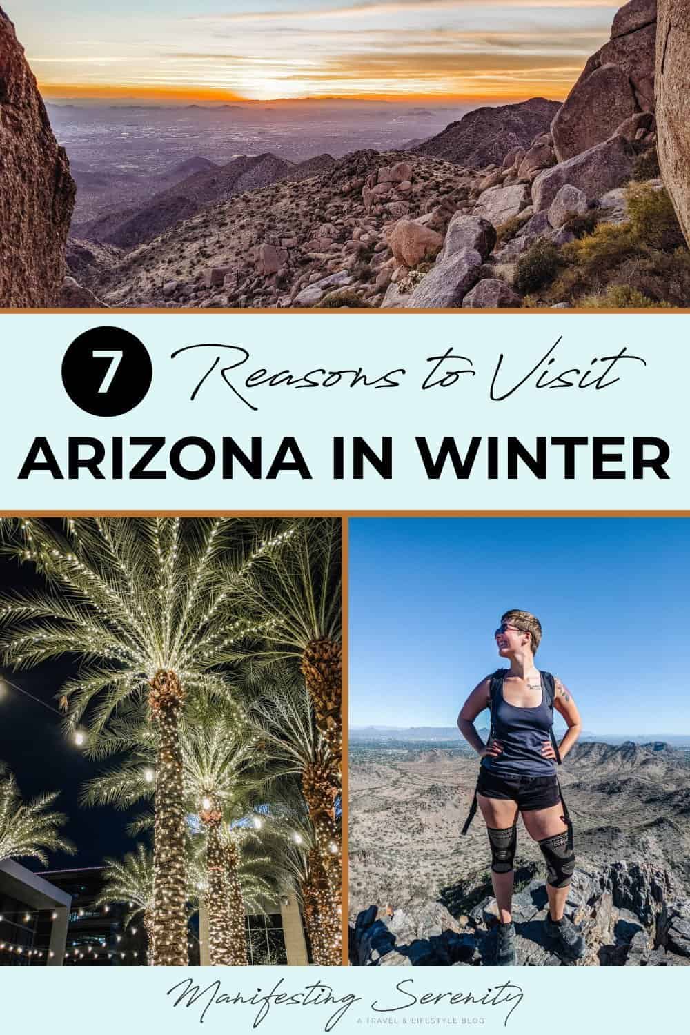 You can see me enjoying the peaceful beauty of Arizona in winter, with a clear sky and some trees in the background. The landscape is calm, with a hint of winter chill, making it a perfect snapshot of Arizona in winter.