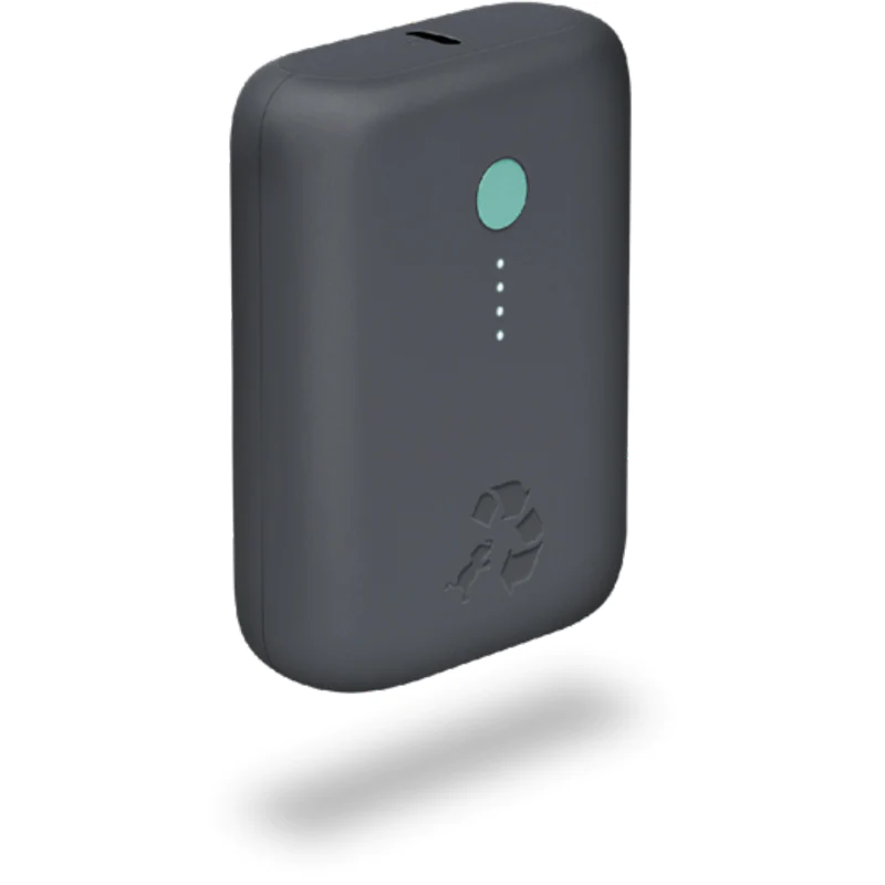 A small, portable power bank with a single button and LED indicators is a hike essential item to keep their electronic devices charged during long hikes.