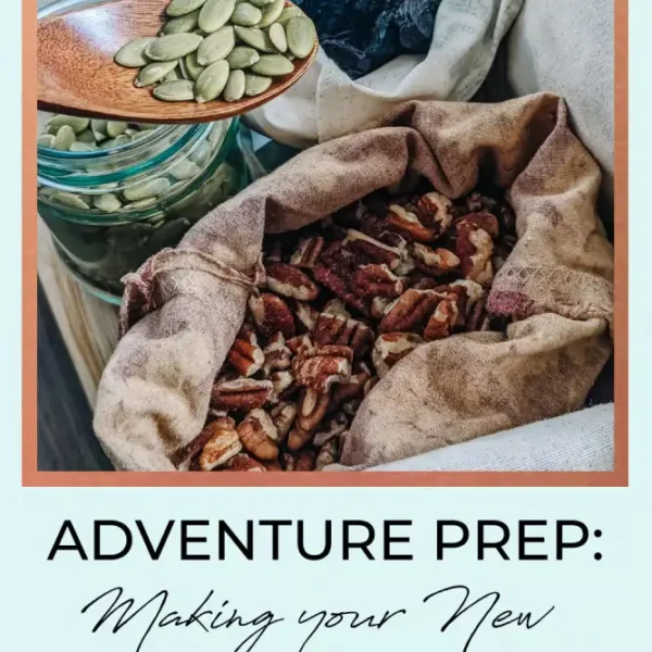 My favorite day trail mix, packed with nuts, dried fruit, and a bit of chocolate. It's the perfect snack for hiking or any outdoor adventure, providing energy and a delicious boost throughout the day.