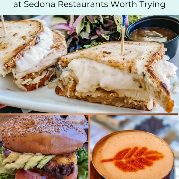 A cozy outdoor dining setup at a Sedona restaurant, with tables surrounded by desert views and red rock formations. This scene captures the relaxing atmosphere of dining at one of Sedona's many restaurants, where you can enjoy great food and breathtaking scenery.