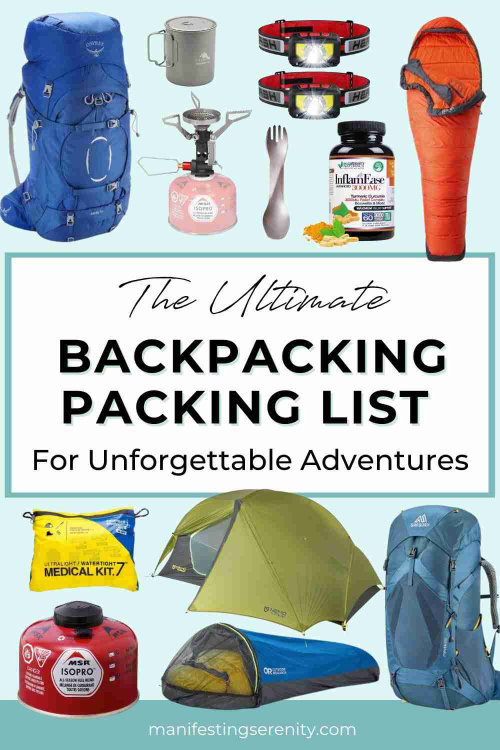 Backpacking packing list best sale